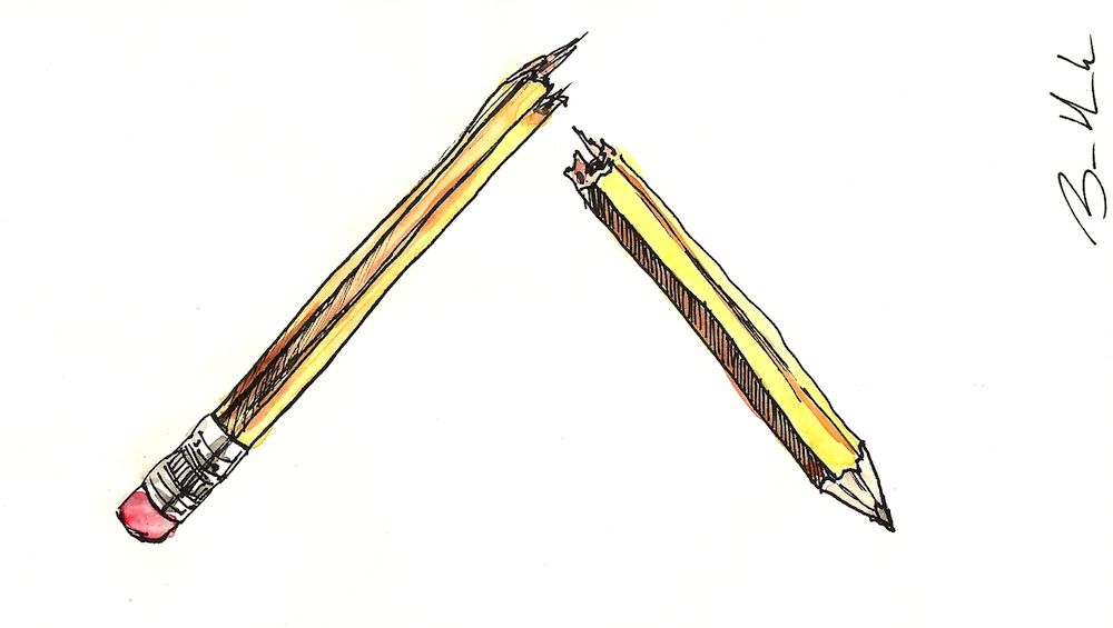 Рисунок сломанный карандаш